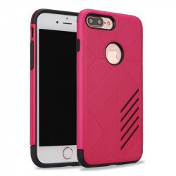 iPhone 7 Plus Dual Layer Armor Hybrid Case (Hot Pink)